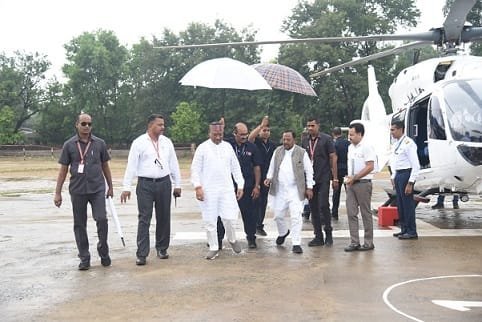 मुख्यमंत्री श्री साय के जिला आगमन पर हेलीपैड में हुआ आत्मीय स्वागत