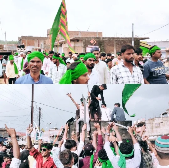 कुसमी में त्याग और बलिदान के पर्व मुहर्रम पर, निकला भव्य ताजिया व अखाड़ा जुलूस